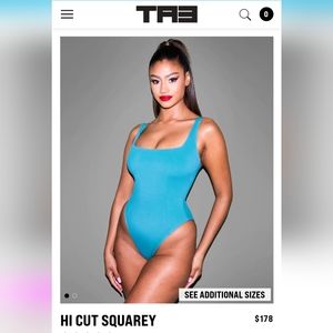 TA3 High Cut Squarey Swimsuit Sz M